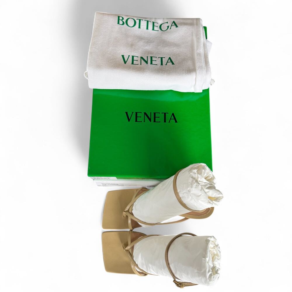 Bottega Veneta Square Toe Wedge Sandals‎ NEW - Picture 10 of 12